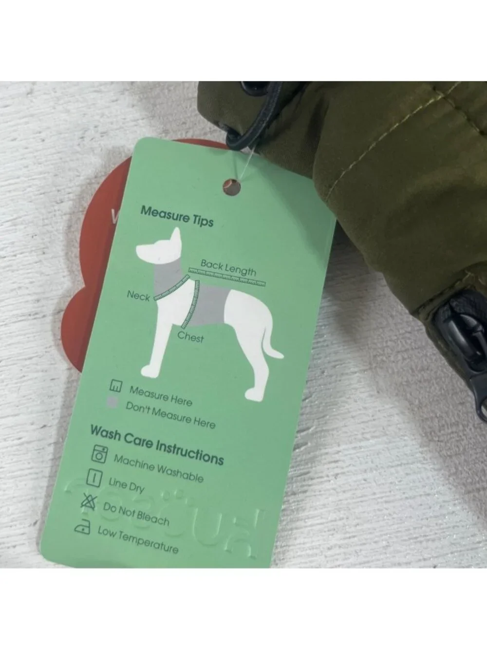 Kuoser Dog Winter Coat‎ Zipper Pocket XS Green Black Water Resistant